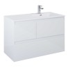 Elita Split White High Gloss Szafka Z umywalką Skappa 100 cm Prawa (RE011005158060+RE041005068060)