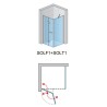 SanSwiss Solino SOLF1+SOLT1 Kabina prysznicowa L 120x80x200 cm czarne, Szkło Przezroczyste (SOLF1G1200607+SOLT108000607)