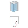 SanSwiss Solino SOLF13+SOLT1 Kabina prysznicowa P 140x75x200 cm chrom, Szkło Przezroczyste (SOLF13D1405007+SOLT107505007)