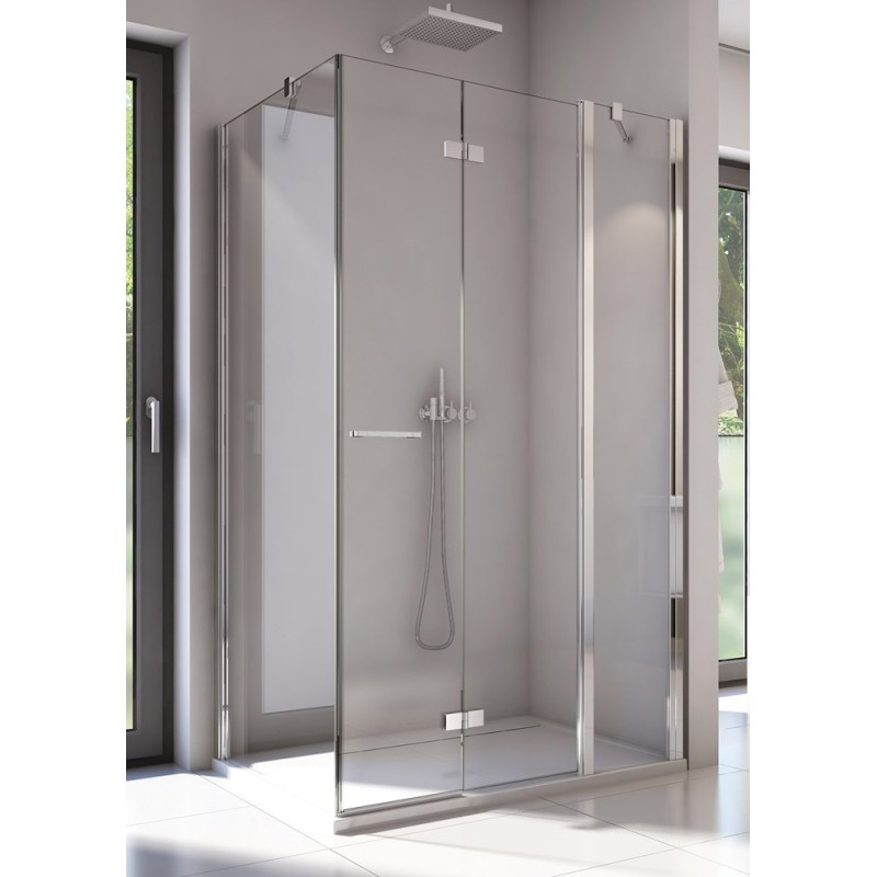 SanSwiss Solino SOLF13+SOLT1 Kabina prysznicowa P 140x75x200 cm chrom, Szkło Przezroczyste (SOLF13D1405007+SOLT107505007)
