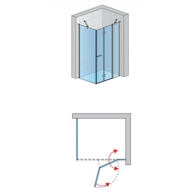 SanSwiss Solino SOLF13+SOLT1 Kabina prysznicowa P 160x120x200 cm czarne, Szkło Przezroczyste (SOLF13D1600607+SOLT112000607)