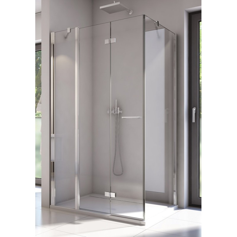 SanSwiss Solino SOLF13+SOLT1 Kabina prysznicowa L 100x100x200 cm chrom, Szkło Przezroczyste (SOLF13G1005007+SOLT110005007)