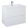 Elita Split White High Gloss Szafka Z umywalką Skappa 80 cm (RE010800058060+RE040803068060)