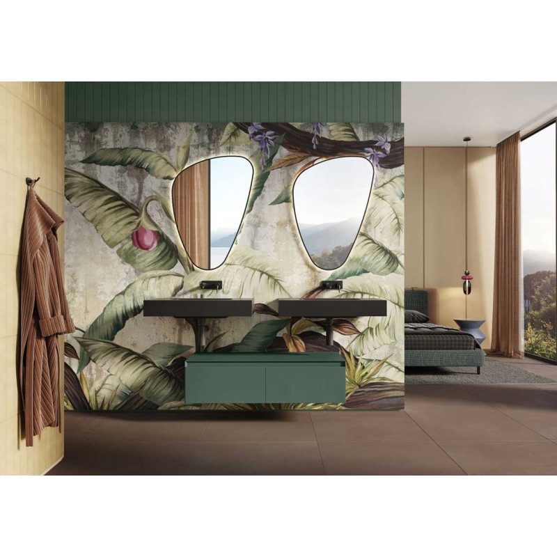 Elita Dimple Umywalka Marmur Ścienna 100 cm MARMUR BLACK MATT (RE041000027160)