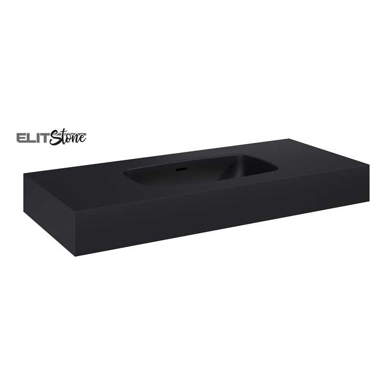 Elita Dimple Umywalka Marmur Ścienna 100 cm MARMUR BLACK MATT (RE041000027160)