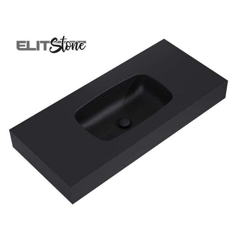 Elita Dimple Umywalka Marmur Ścienna 100 cm MARMUR BLACK MATT (RE041000027160)