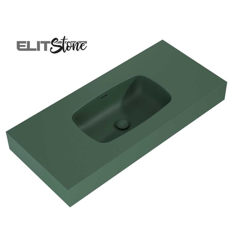 Elita Dimple Umywalka Marmur Ścienna 100 cm MARMUR FOREST GREEN MATT (RE041000027010)