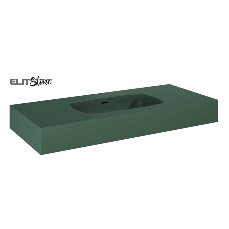 Elita Dimple Umywalka Marmur Ścienna 100 cm MARMUR FOREST GREEN MATT (RE041000027010)