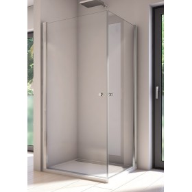 SanSwiss Solino SOL1 G+D Kabina prysznicowa 100x100x200 cm chrom, Szkło Przezroczyste (SOL110005007+SOL110005007)