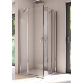 SanSwiss Solino SOL13 G+D Kabina prysznicowa 110x110x200 cm chrom, Szkło Przezroczyste (2xSOL1311005007)