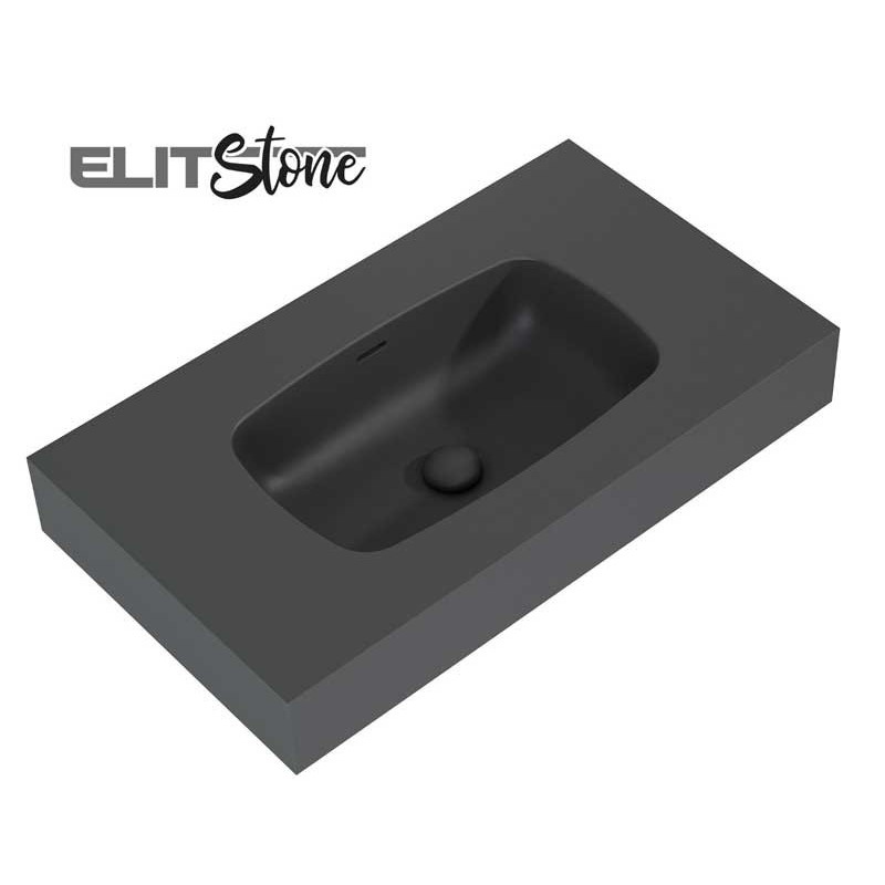 Elita Dimple Umywalka Marmur Ścienna 80 cm MARMUR ANTHRACITE MATT (RE040800026010)