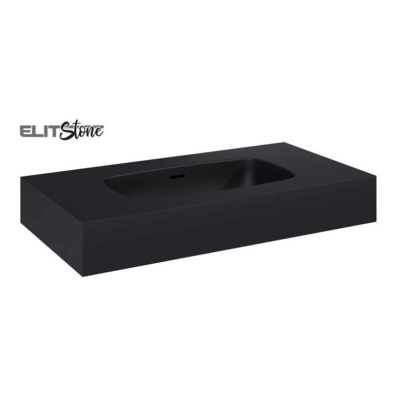 Elita Dimple Umywalka Marmur Ścienna 80 cm MARMUR BLACK MATT (RE040800027160)