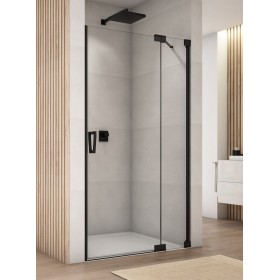SanSwiss Cadura CA13 Drzwi Prysznicowa 75x200 cm Czarna Szkło Przezroczyste (CA13D0750607)
