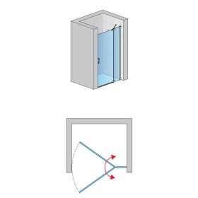 SanSwiss Cadura CA13 Drzwi Prysznicowa 110x200 cm Gold Szkło Przezroczyste (CA13D1101207)