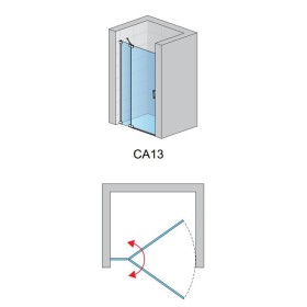 SanSwiss Cadura CA13 Drzwi Prysznicowa 80x200 cm Chrom Szkło Przezroczyste (CA13G0805007)