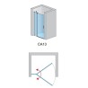 SanSwiss Cadura CA13 Drzwi Prysznicowa 90x200 cm Chrom Szkło Przezroczyste (CA13G0905007)