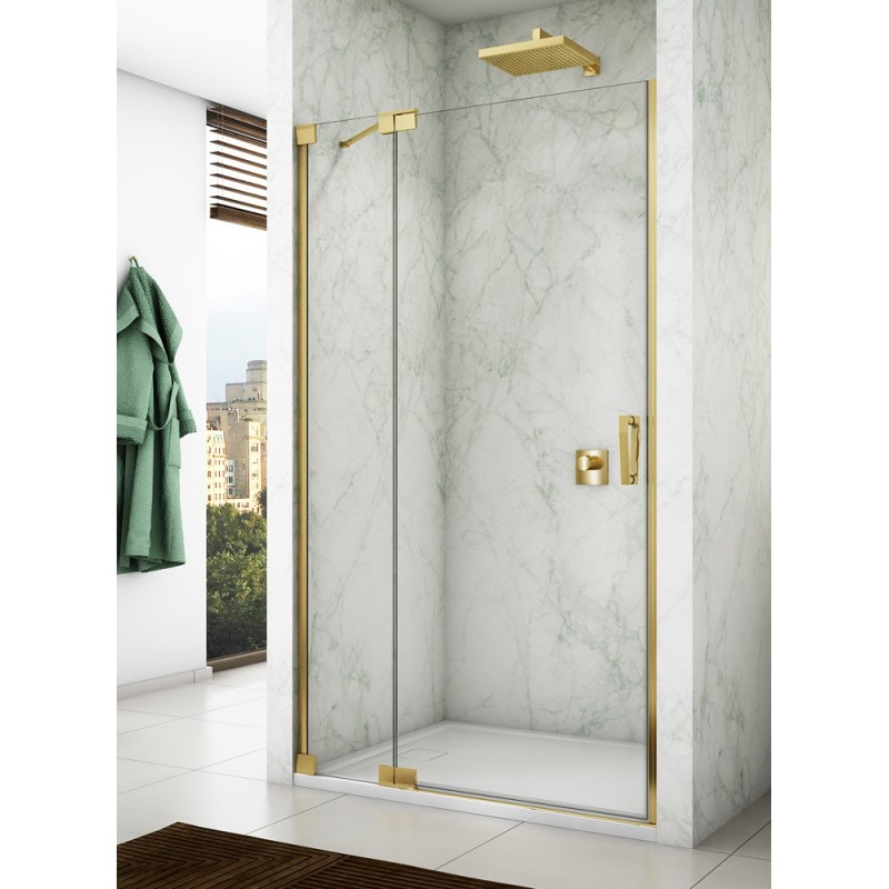 SanSwiss Cadura CA13 Drzwi Prysznicowa 120x200 cm Gold Szkło Przezroczyste (CA13G1201207)