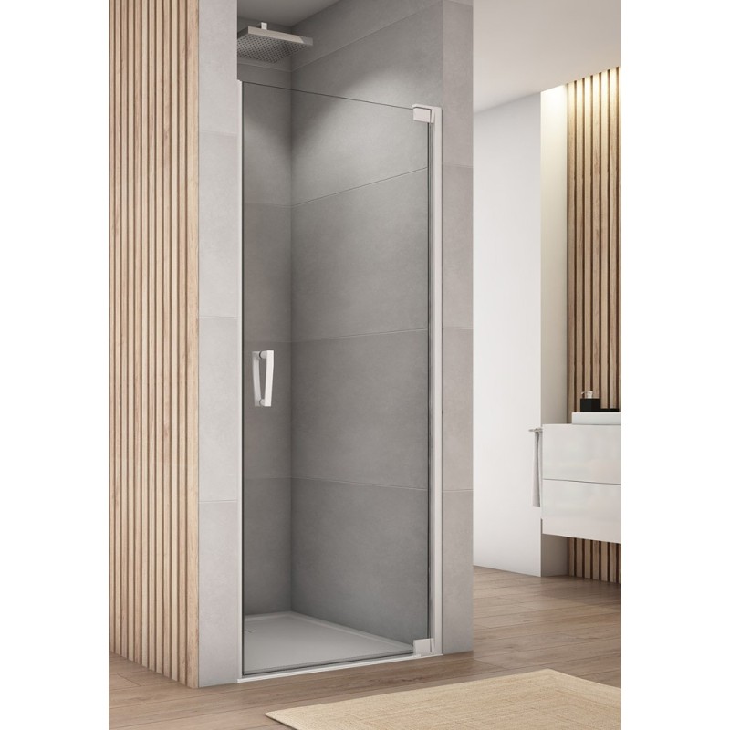SanSwiss Cadura CA1C Drzwi Prysznicowe 75x200 cm Biała Szkło Przezroczyste (CA1CD0750907)
