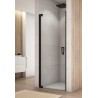 SanSwiss Cadura CA1C Drzwi Prysznicowe 75x200 cm Czarna Szkło Przezroczyste (CA1CG0750607)