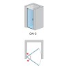 SanSwiss Cadura CA1C Drzwi Prysznicowe 80x200 cm Chrom Szkło Przezroczyste (CA1CG0805007)