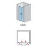 SanSwiss Cadura CA2C Drzwi Prysznicowe Podwójne 110x200 cm Złote Szkło Przezroczyste (CA2C1101207)