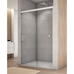 SanSwiss Cadura CAS2 Drzwi Prysznicowe 110x200 cm białe Szkło Czyste (CAS2D1100907)