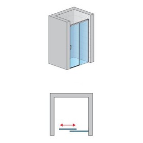 SanSwiss Cadura CAS2 Drzwi Prysznicowe 140x200 cm Złote Szkło Przezroczyste (CAS2D1401207)