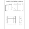 Elita Szafka Wisząca Z Lustrem + LED Medium Technobox 2D 80 cm (RE068925000010)