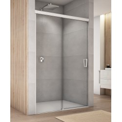 SanSwiss Cadura CAS2 Drzwi Prysznicowe 100x200 cm białe Szkło Czyste (CAS2G1000907)