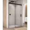 SanSwiss Cadura CAS2 Drzwi Prysznicowe 150x200 cm Czarne Szkło Przezroczyste (CAS2G1500607)