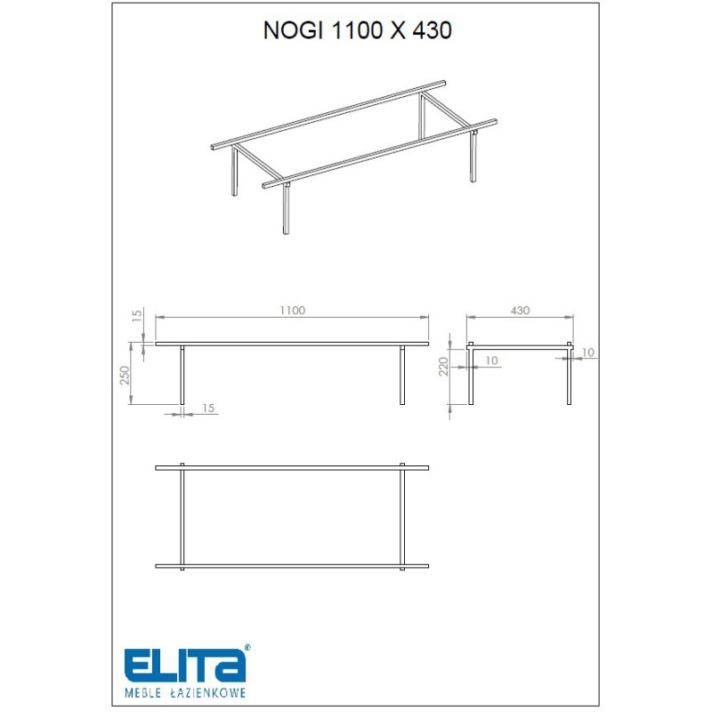 Elita Legacy Podstawa Red Do Szafki 120 cm (RE171200090610)