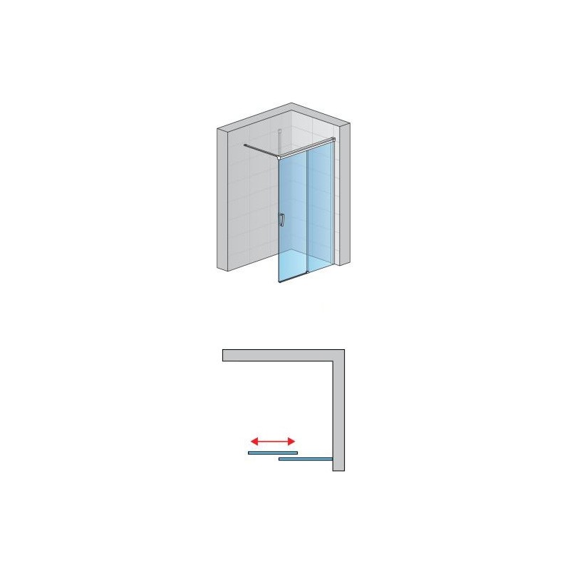 SanSwiss Cadura CAW2 Walk-In Ścianka Boczna Biała P 120 cm Szkło Przezroczyste (CAW2D1200907)