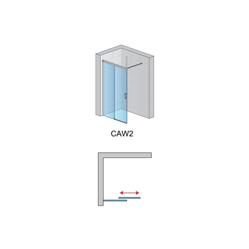 SanSwiss Cadura CAW2 Walk-In Ścianka Boczna Biała L 160 cm Szkło Przezroczyste (CAW2G1600907)