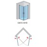 SanSwiss Cadura CA1C G+D Złota Kabina Prysznicowa 90x90 cm Szkło Przezroczyste (CA1CG0901207+CA1CD0901207)