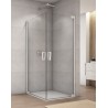 SanSwiss Cadura CA1C G+D Biała Kabina Prysznicowa 100x100 cm Szkło Przezroczyste (CA1CG1000907+CA1CD1000907)