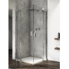 SanSwiss Cadura CA13 G+D Chrom Kabina Prysznicowa 100x100 cm Szkło Przezroczyste (CA13G1005007+CA13D1005007)