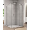 SanSwiss Cadura CA13+CAT1 Kabina Prysznicowa Biała P 75x80 cm Szkło Przezroczyste (CA13D0750907+CAT10800907)