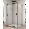 SanSwiss Cadura CA13+CAT3 Kabina Prysznicowa P Czarna 75x100 cm Szkło Przezroczyste (CA13D0750607+CAT31000607)