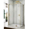 SanSwiss Cadura CA13+CAT3 Kabina Prysznicowa P Złota 90x100 cm Szkło Przezroczyste (CA13D0901207+CAT31001207)