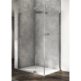 SanSwiss Cadura CA13+CAT3 Kabina Prysznicowa P Chrom 100x100 cm Szkło Przezroczyste (CA13D1005007+CAT31005007)