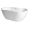 Besco Navia Wanna Wolnostojąca 150x80 + maskownica syfonu z przelewem biała