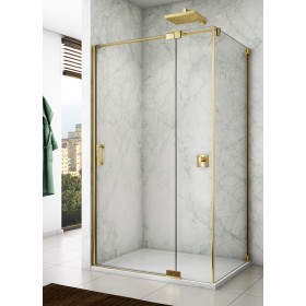SanSwiss Cadura CA13+CAT3 Kabina Prysznicowa P Złota 110x70 cm Szkło Przezroczyste (CA13D1101207+CAT30701207)