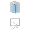 SanSwiss Cadura CA13+CAT3 Kabina Prysznicowa P Biała 140x70 cm Szkło Przezroczyste (CA13D1400907+CAT30700907)