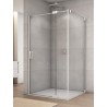 SanSwiss Cadura CA13+CAT3 Kabina Prysznicowa P Biała 140x70 cm Szkło Przezroczyste (CA13D1400907+CAT30700907)