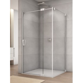 SanSwiss Cadura CA13+CAT3 Kabina Prysznicowa P Biała 140x80 cm Szkło Przezroczyste (CA13D1400907+CAT30800907)