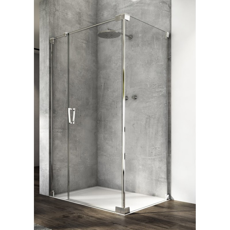 SanSwiss Cadura CA31C+CAT2 Kabina Prysznicowa Chrom P 140x80 cm Szkło Przezroczyste (CA31CD1405007+CAT20805007)