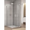 SanSwiss Cadura CA2C+CAT2 Kabina Prysznicowa Biała 2D 75x75 cm Szkło Przezroczyste (CA2C0750907+CAT20751207)