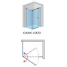 SanSwiss Cadura CA31C+CAT2 Kabina Prysznicowa Biała L 80x80 cm Szkło Przezroczyste (CA31CG0800907+CAT20800907)