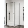 SanSwiss Annea AN1C+ANT1 Kabina Prysznicowa Lewa Czarna 80x100x200 cm Szkło Przezroczyste (AN1CG08000607+ANT110000607)