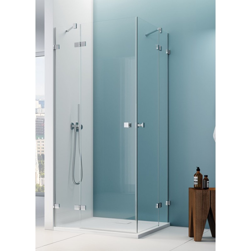 SanSwiss Annea AN13W D+G Kabina Prysznicowa Chrom 75x75 cm Szkło Przezroczyste (AN13WD07505007+AN13WG07505007)